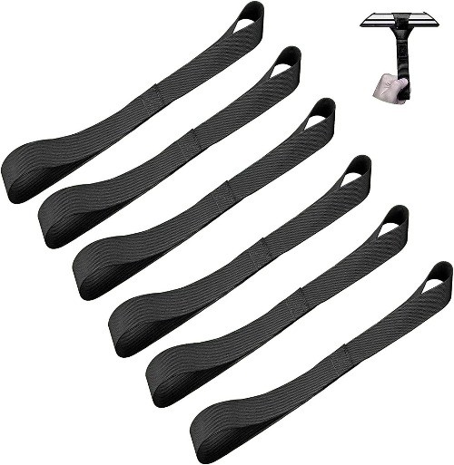 Soft Loop Tie Down Straps - Loops for Securing  Black soft loops 24 inch (6pcs)
