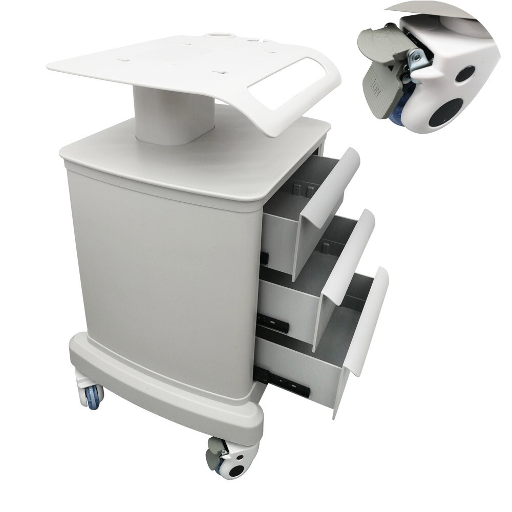 Mobile Trolley Cart for Ultrasound Imaging Scanner ABS 3Layers Home Office Salon