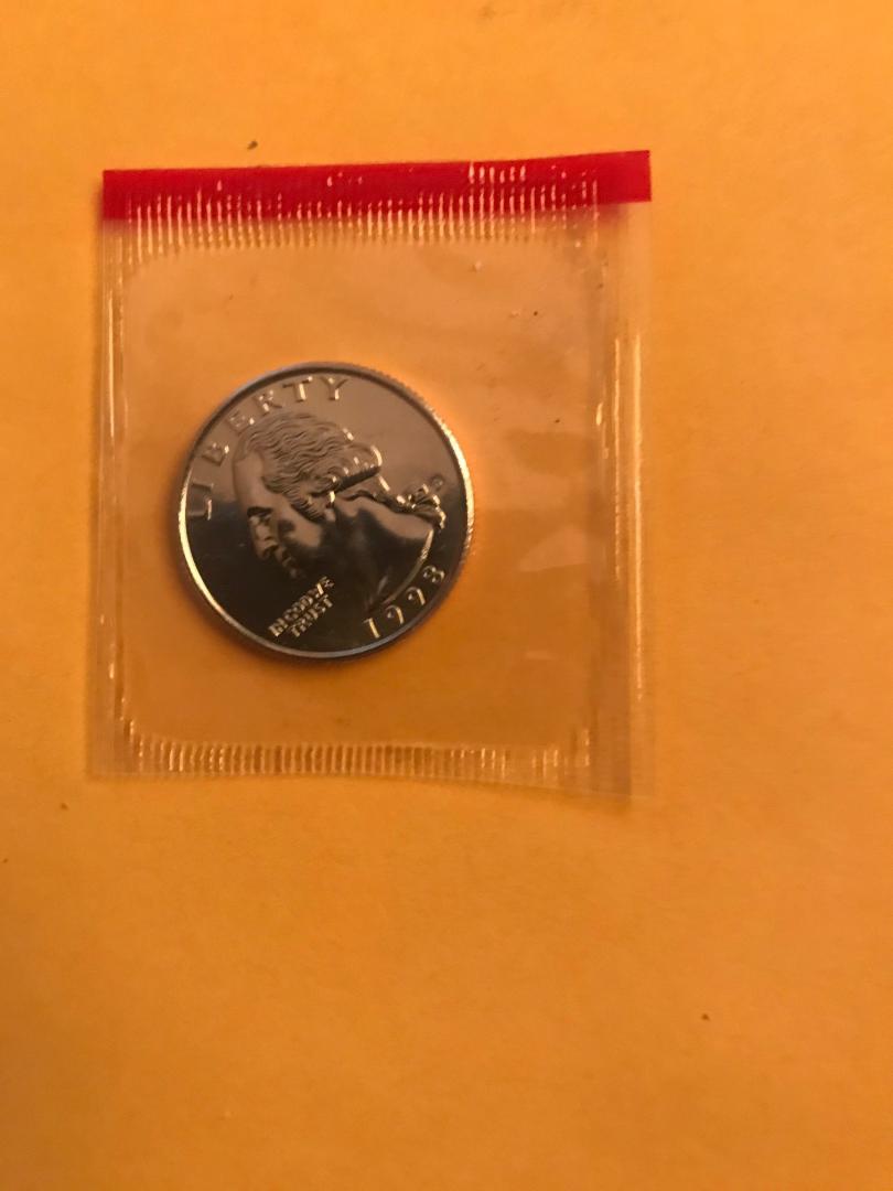 1998 P+D WASHINGTON QUARTER UNCIRCULATED STILL IN MINT CELLO L@@K