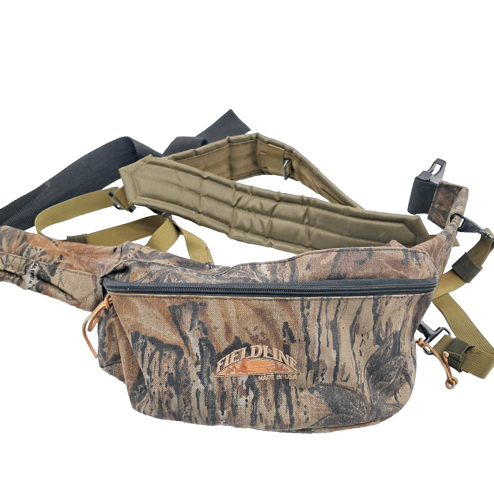 VTG Fieldline USA RealTree Camo Fanny Pack Waist Belt Bag + bonus suspenders