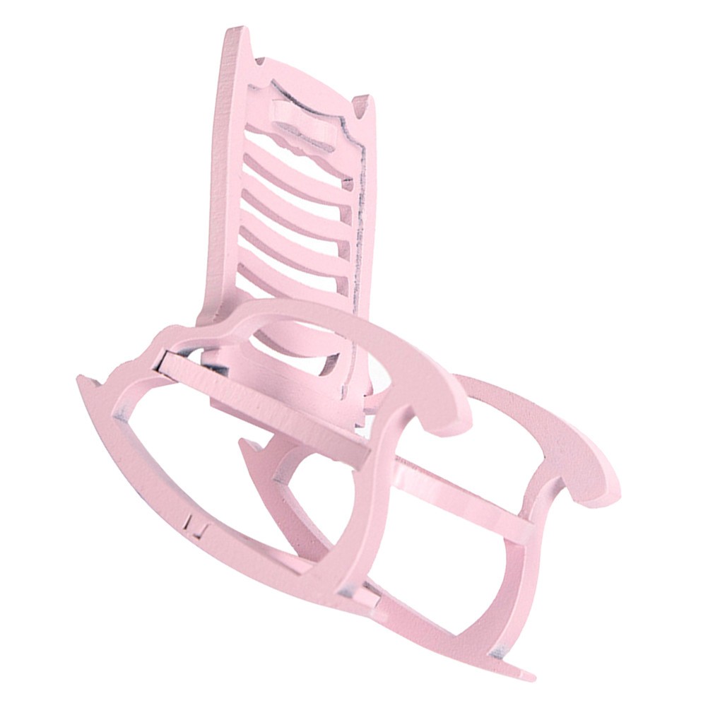 Wood Miniature Rocking Chair Cake Topper Decor Ornament Beach Theme Party Favor