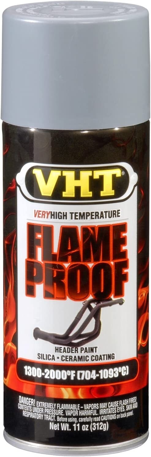 VHT SP100 Flat Gray Primer FlameProof Header Paint Silica Ceramic Coating 11oz