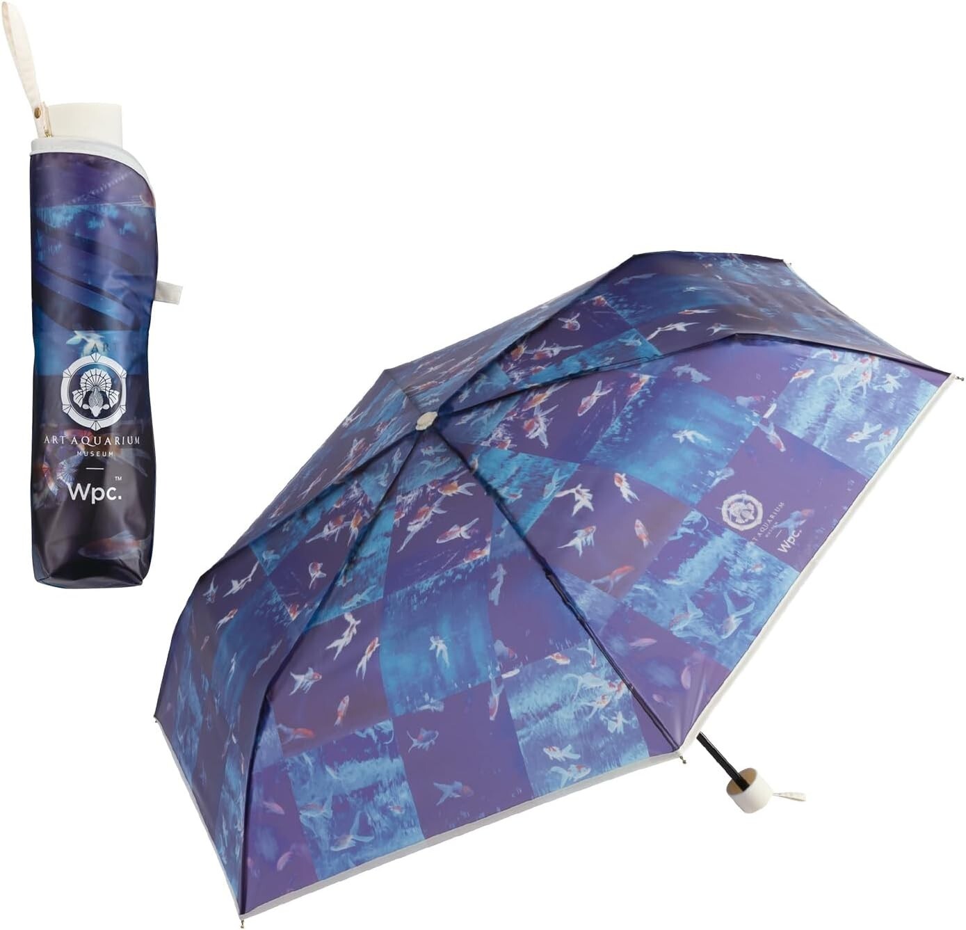 Wpc. x Art Aquarium Folding Umbrella - Goldfish Design Translucent  200g φ76cm
