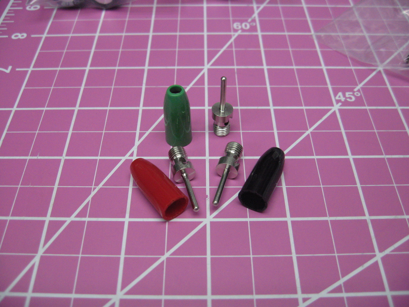 Johnson Cinch - Pin Tip Plug - .080"/2mm Diameter - 3 Red/Black/Green