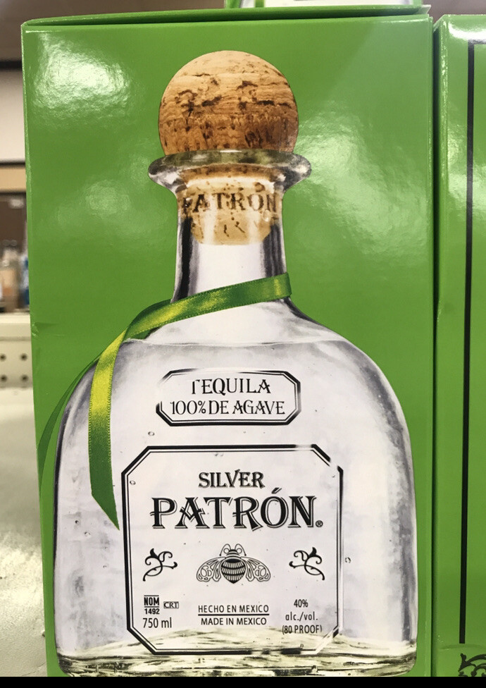 Patron Silver Tequila 750ml - Empty Bottle W Box - Perfect Condition