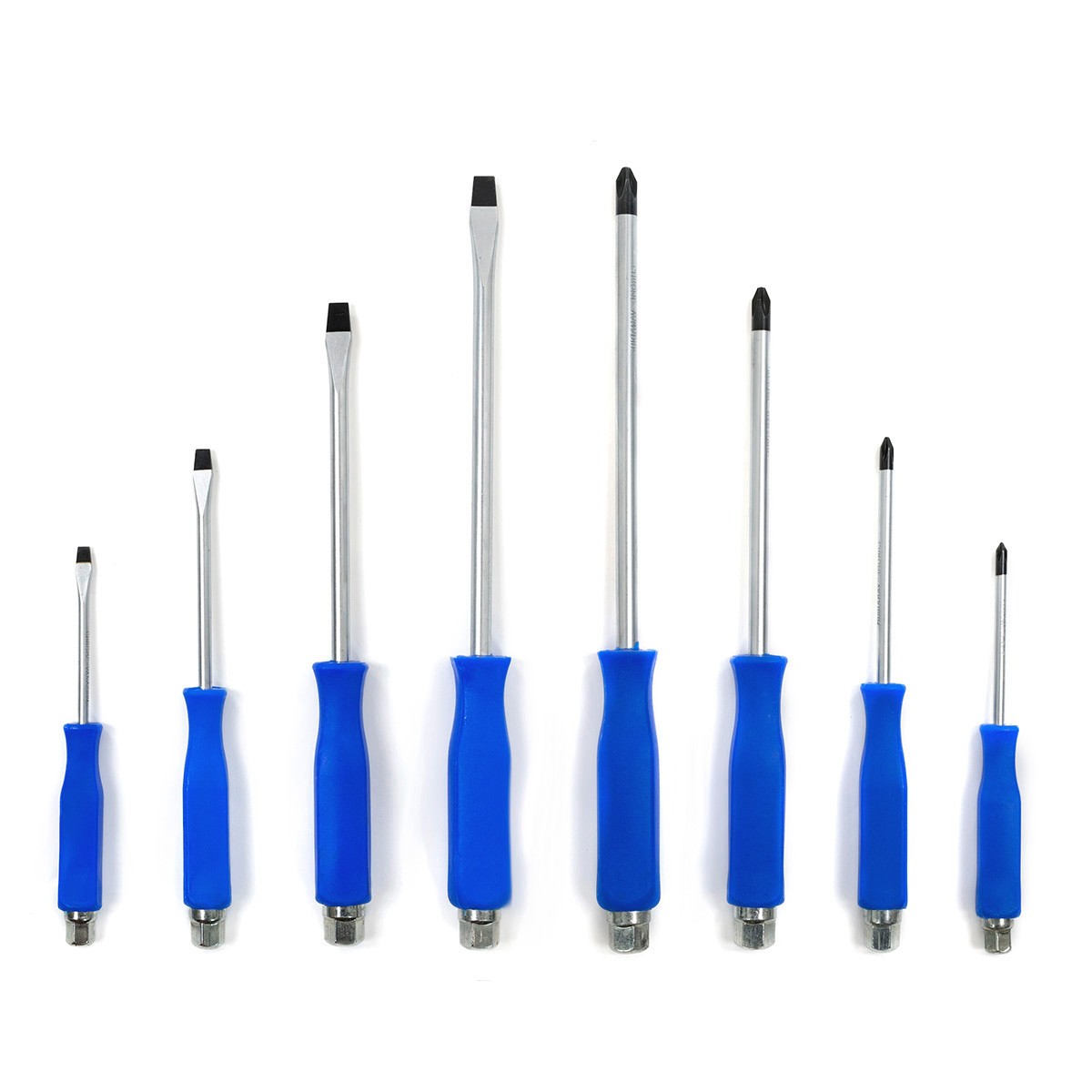 Set of 8PC Magnet Tip Screwdriver Set Hammer Head Phillips and Slotted Flat Head