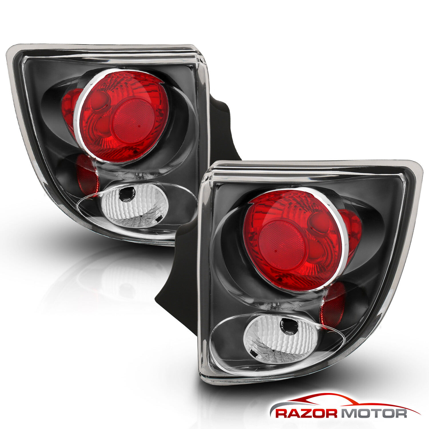 For 2000 2001 2002 2003 2004 2005 Toyota Celica Black Clear Tail Lights Pair
