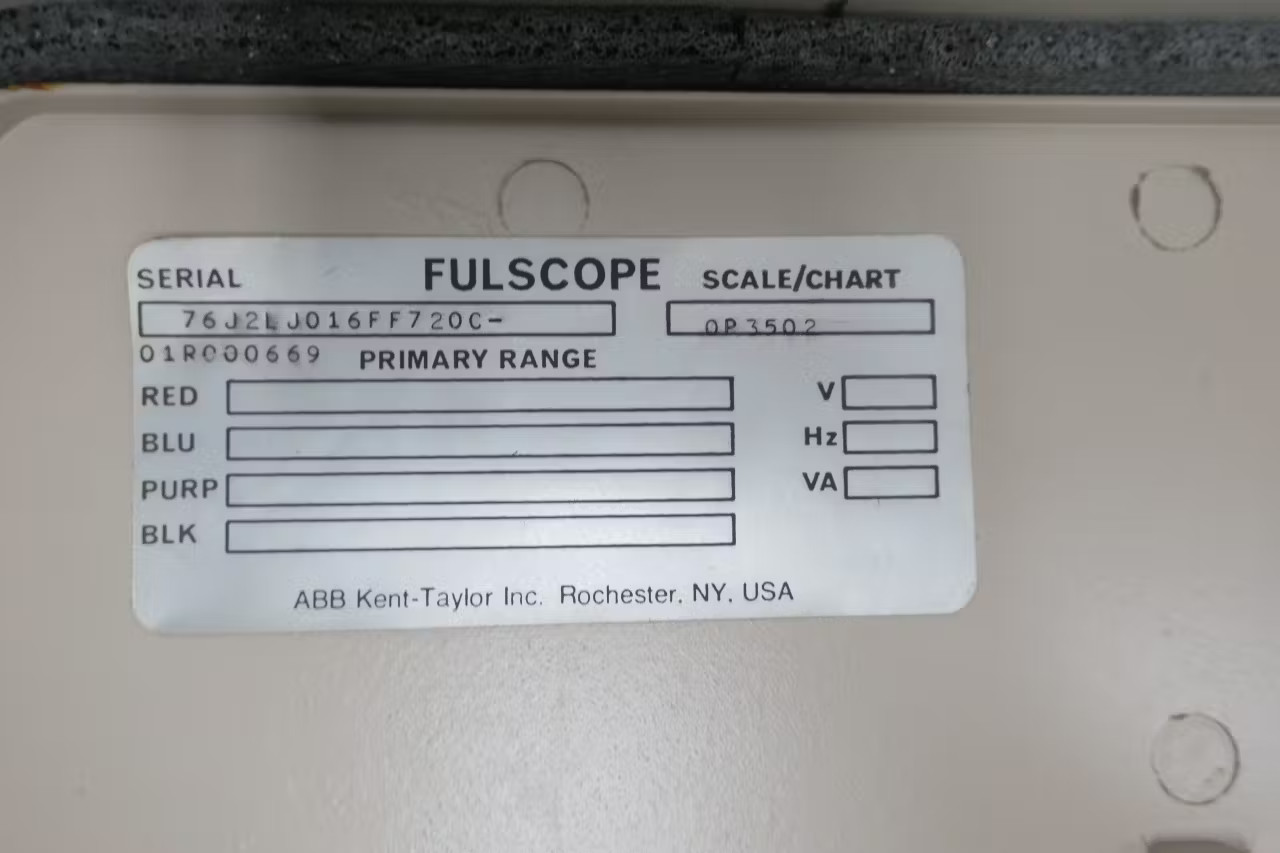 Abb 76J2LJ016FF720C-01R000669 Fulscope Chart Recorder