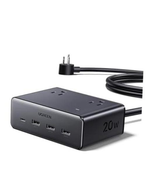 20W 8-Port Cruise Approved Power Strip with 5FT Extension Cord | 1 USB-C, 3