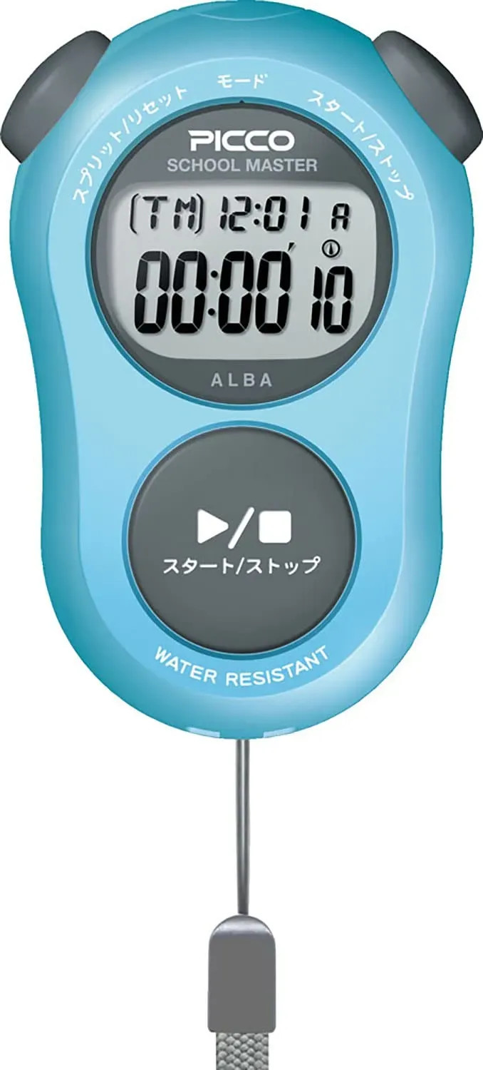 Japan NEW SEIKO ALBA PICCO SCHOOLMASTER Blue Timer ADMG003 Stopwatch Calendar