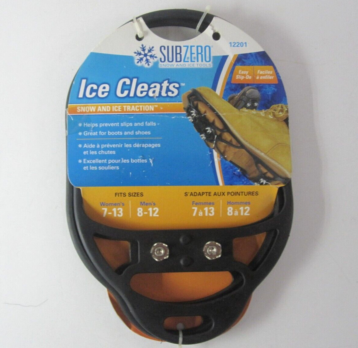 Sub Zero Ice Cleats Snow and Ice Traction Boots & Shoes Women's 7-13  Men's 8-12
