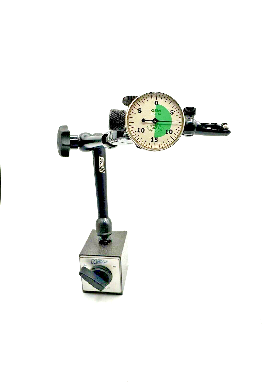 Noga Magnetic Base Universal Swivel Clamp Heavy Duty 12" Reach w/GEM Dial USA