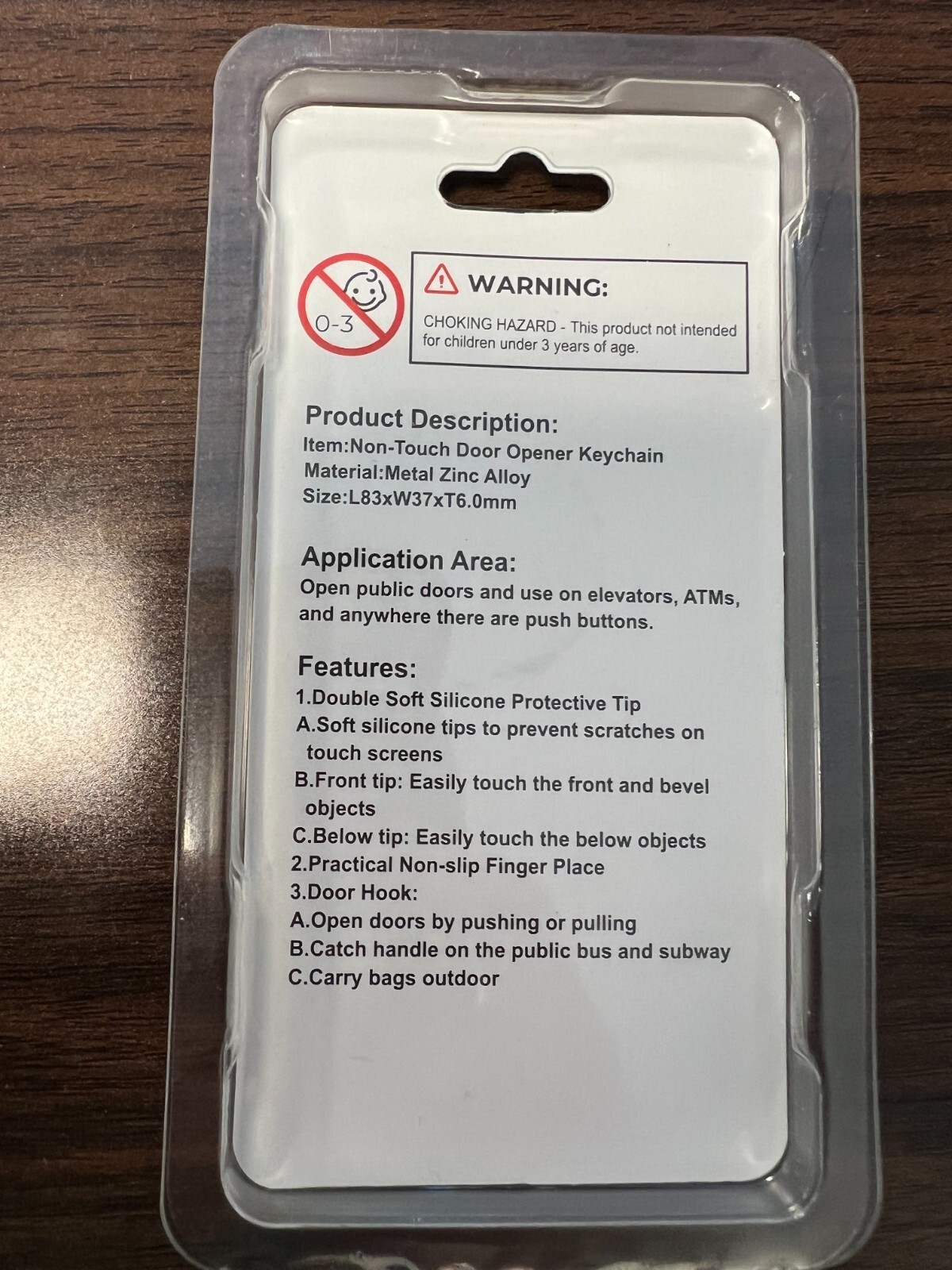 Non-Touch Door Opener with Keychain Loop 50 pack (Bulk)