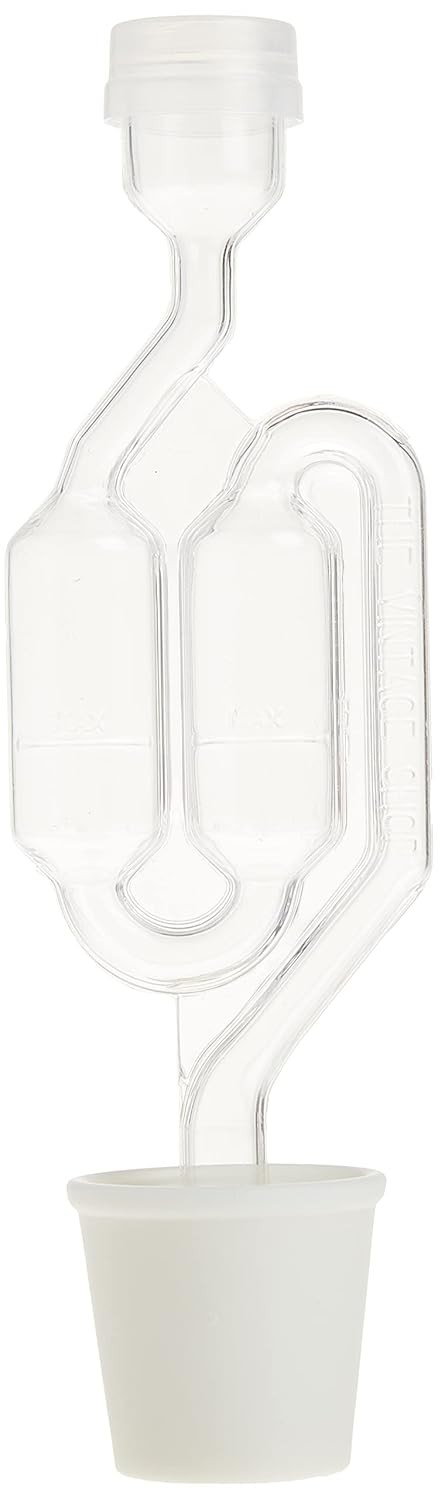 2 Pack Automatic Clear Airlock Bubbler Bottle Opener for Fermentation