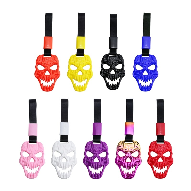 Car Handle Strap Drift Charm Skull Ornament for Car Display ABS Nylon Strap