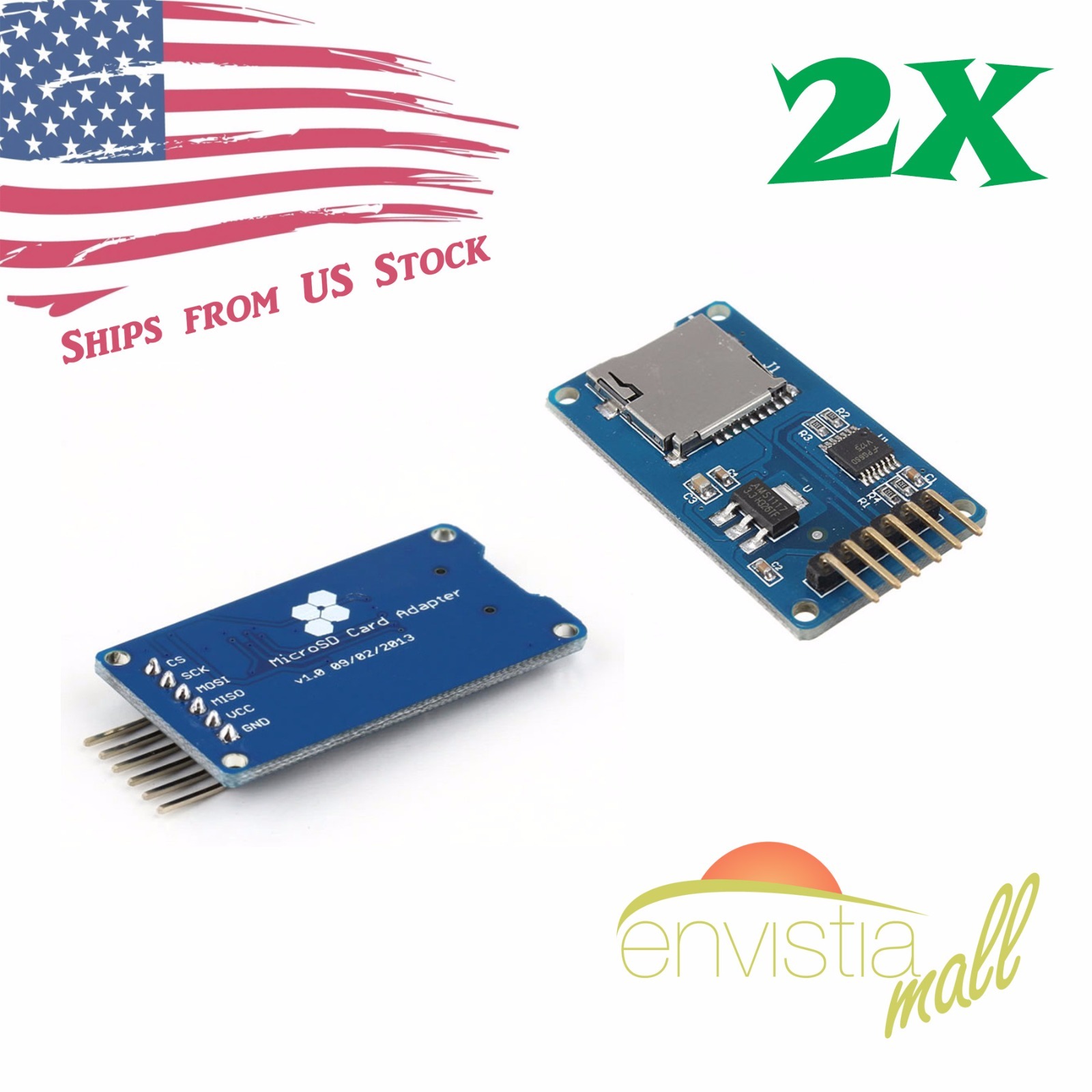 2pcs Micro SD TF Memory Card Reader Module with SPI interface For Arduino