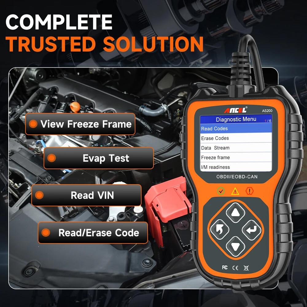 ANCEL AS200 OBD2 Scan Tool Automotive Scanner Car Engine Code Reader SMOG Test