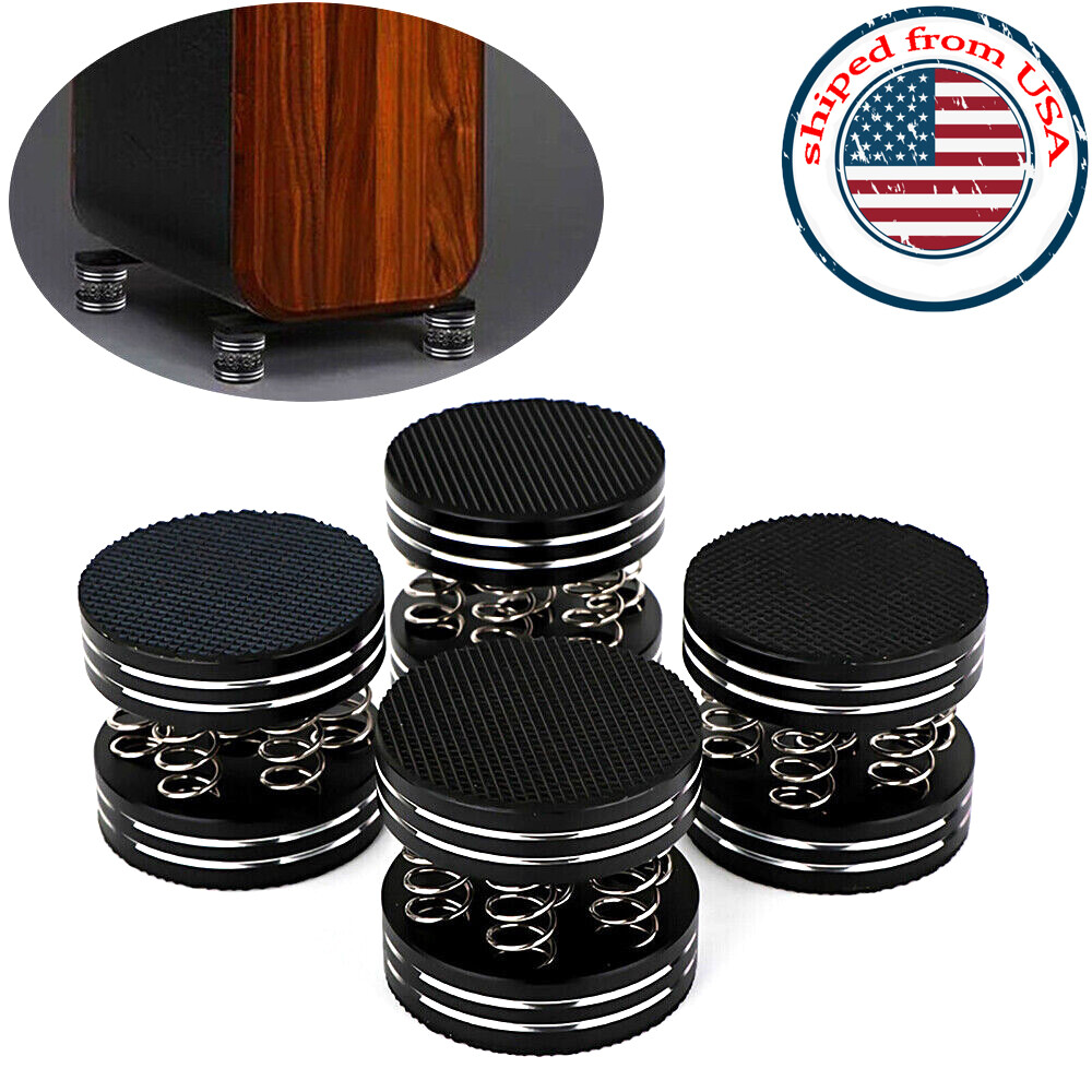 4pcs Hi-Fi Speaker Pads Spring Shock Absorber Turntable Isolation Stand Feet