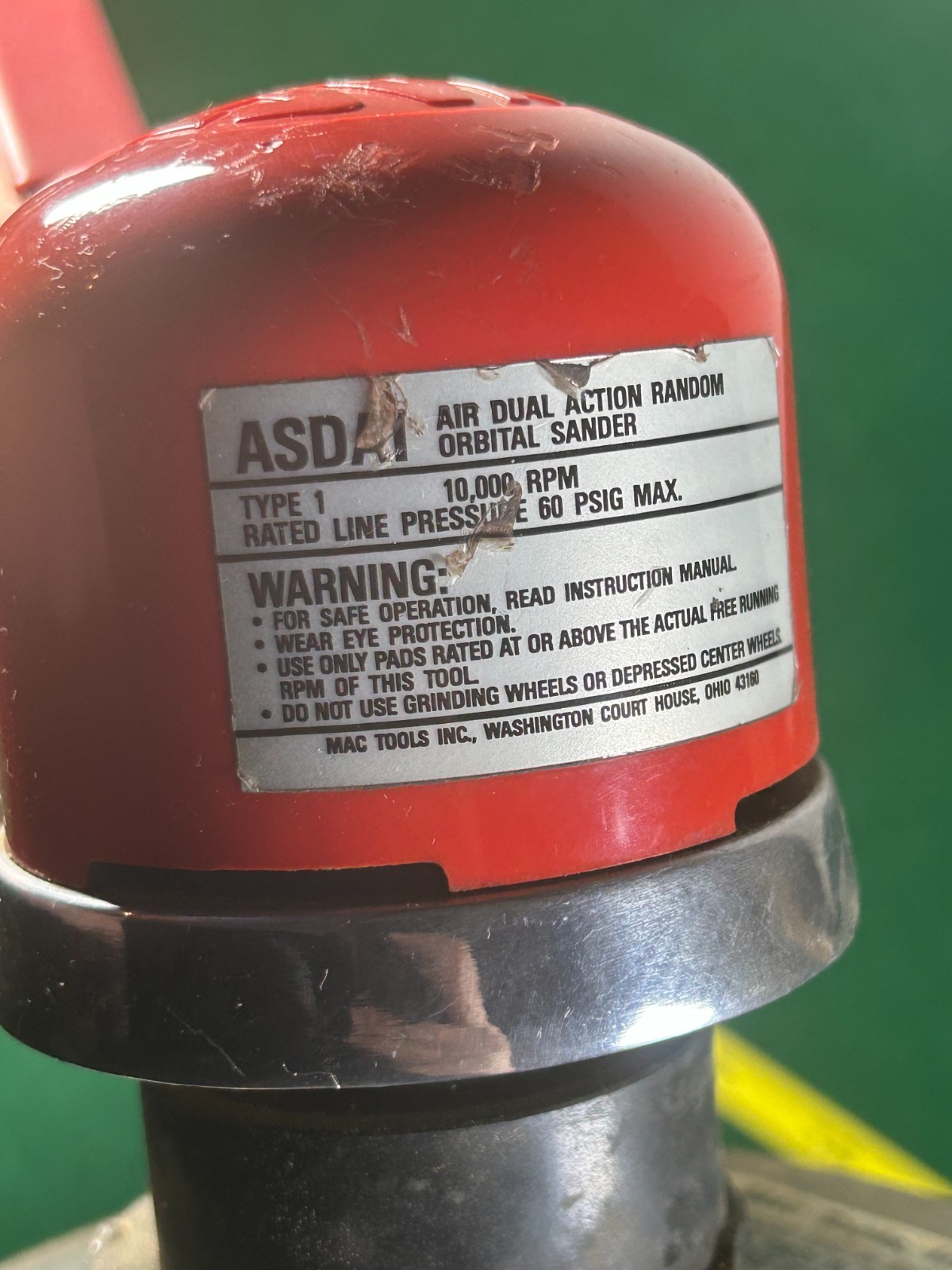 MAC Tools Air Dual Action Random Orbital Sander ASDAI CLEAN