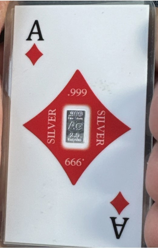 FULL Deck + 2 Jokers Silver Playing Cards 2.5 Grains .999 Silver Each.