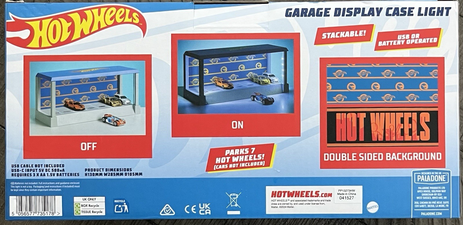 Hot Wheels GARAGE DISPLAY CASE LIGHT With LED Lighting VHTF