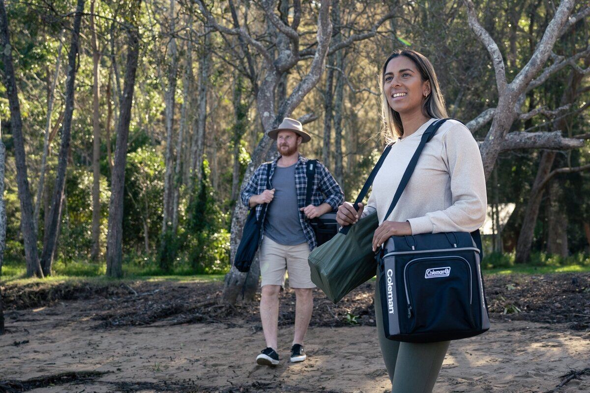 Coleman 30 Can Soft Cooler Insulated Outdoor Camping Picnic Bag in Black