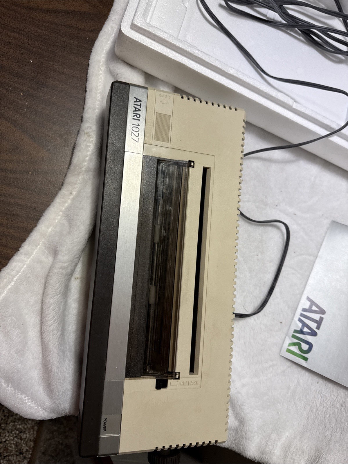 Vintage Atari 1027 Letter Quality Printer w/ Power Supply Owners Manual