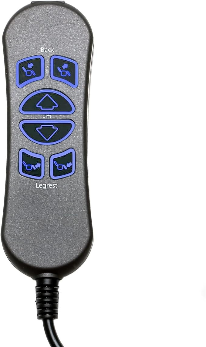 Mulin MLSK89-A2 Lift Chair Recliner 6 Button 5 Pin Remote with USB and Backlight