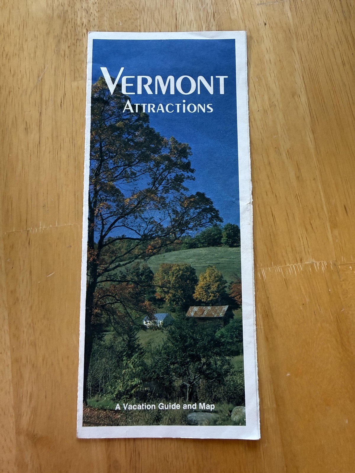 Vintage 1973 Vermont Attractions Vacation Guide Travel Map Folded Brochure USA