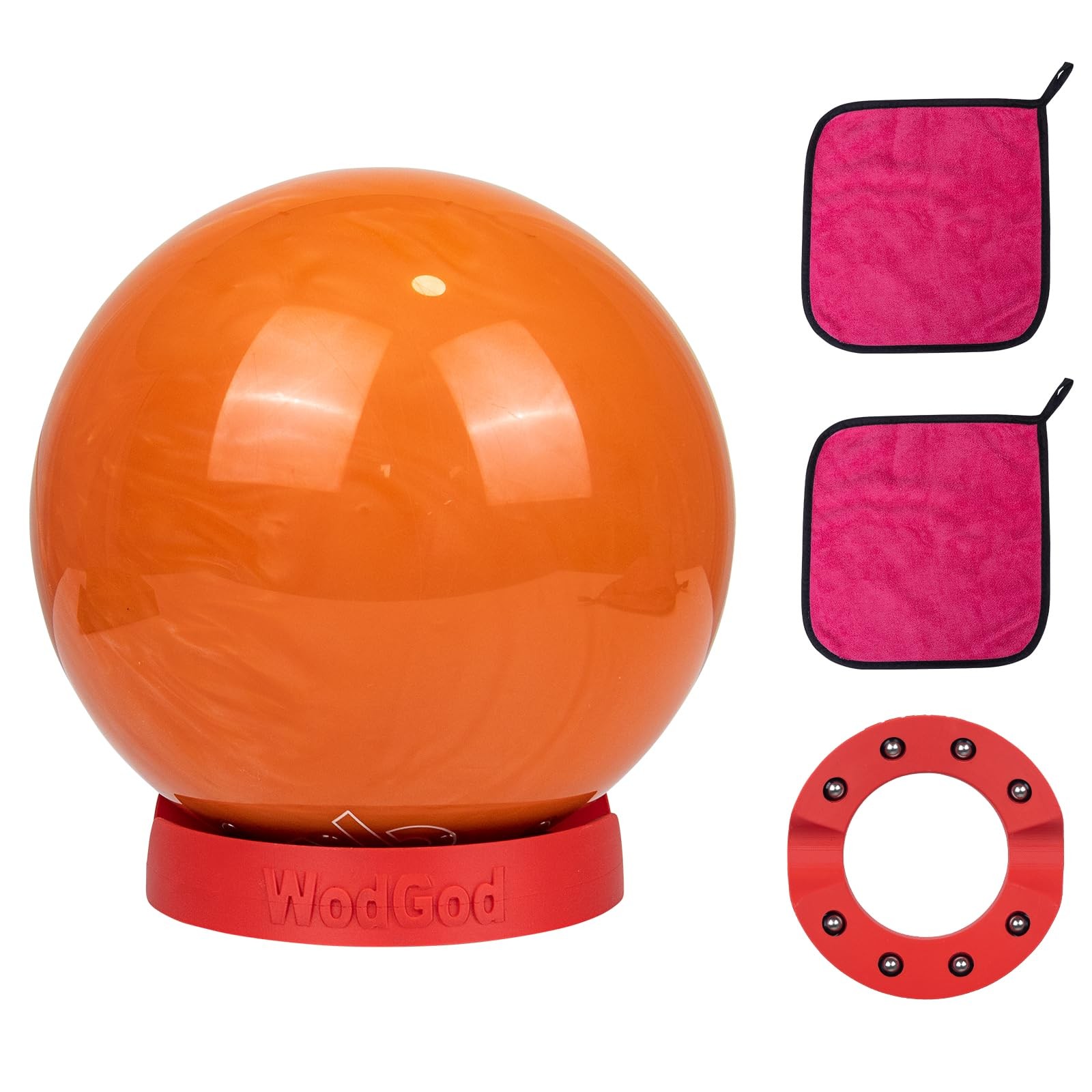 Red Bowling Spinner,Perfect for Cleaning Polishing or Holding ,360° Rotating ...