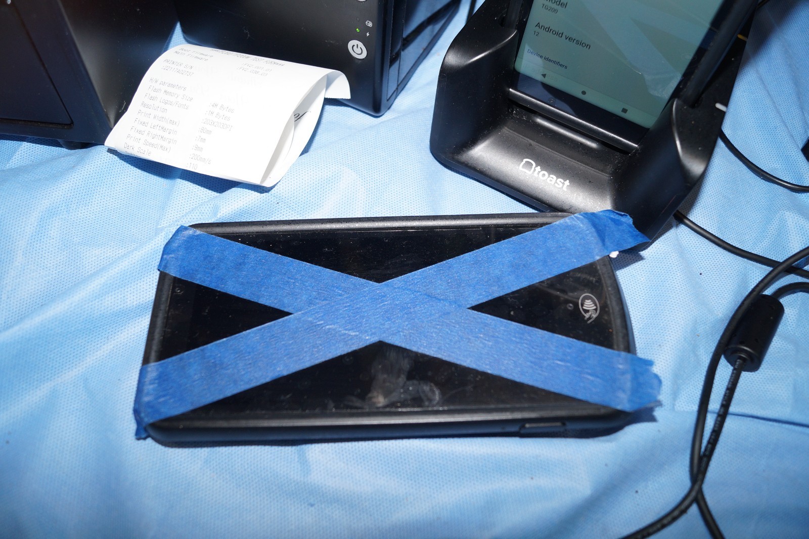 Toast POS Systems Touchscreen Terminal, 6 Handheld System, 3 Printer UNTESTED