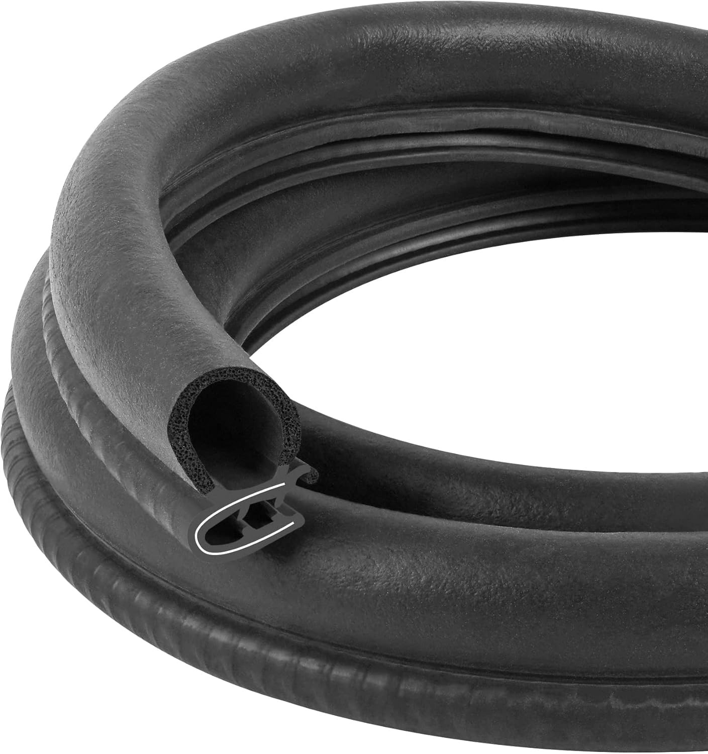 Automotive Door Weather Stripping 10Ft Car Rubber Edge Trim Seal