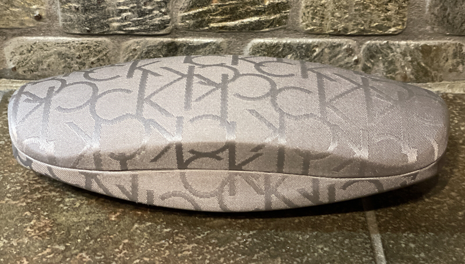 Glasses Case Calvin Klein Clamshell Gray Logo Design