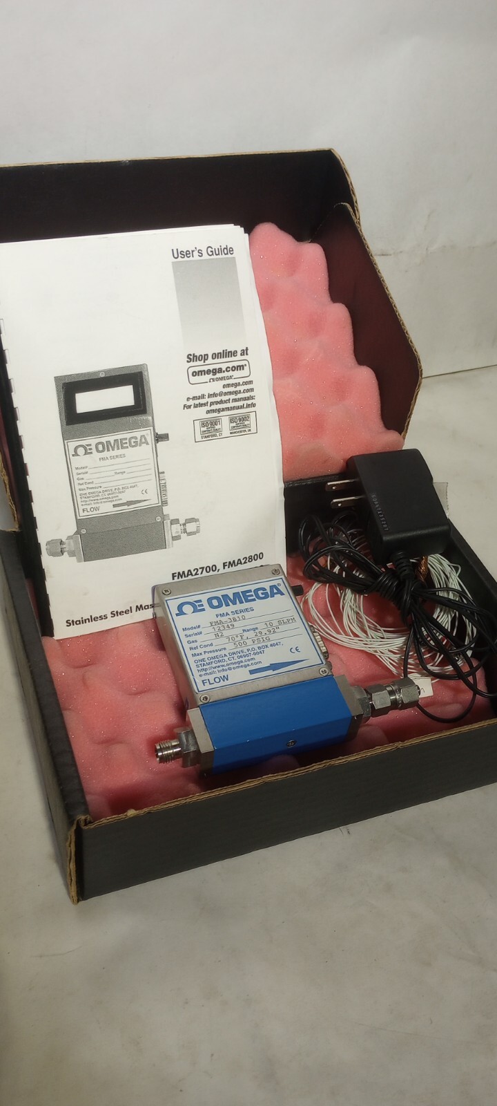 Mint Condition OMEGA FMA-3810 Digital Mass Flow Controller N2 10 SLPM 500 PSIG