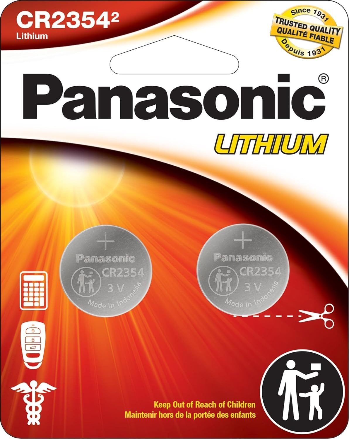 2 x Geniune Panasonic 2354 Tesla Model X Key Fob Replacement Batteries CR2354
