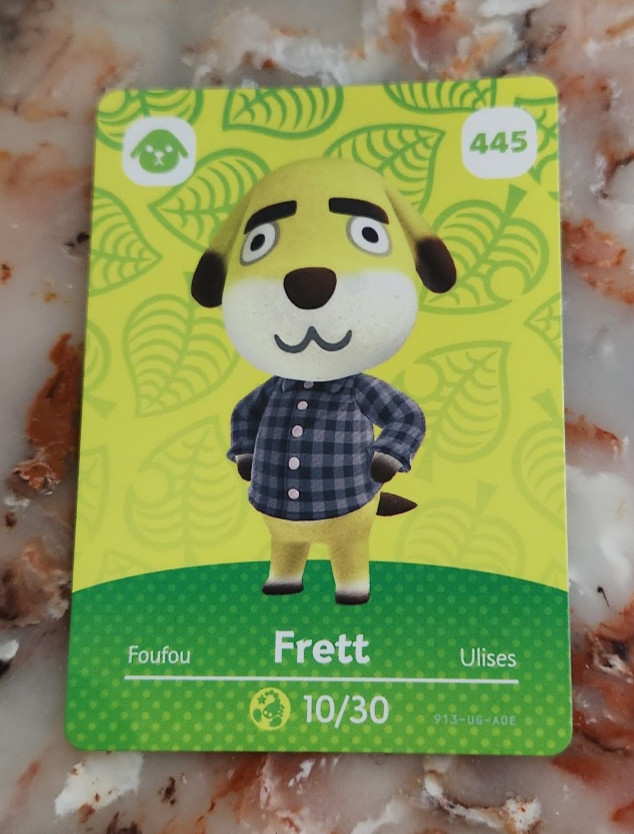 445 FRETT Animal Crossing Amiibo Authentic Nintendo Mint Card From Series 5