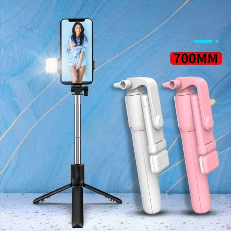 Wireless Bluetooth Selfie Stick Tripod with Remote Extendable Tripod with LED