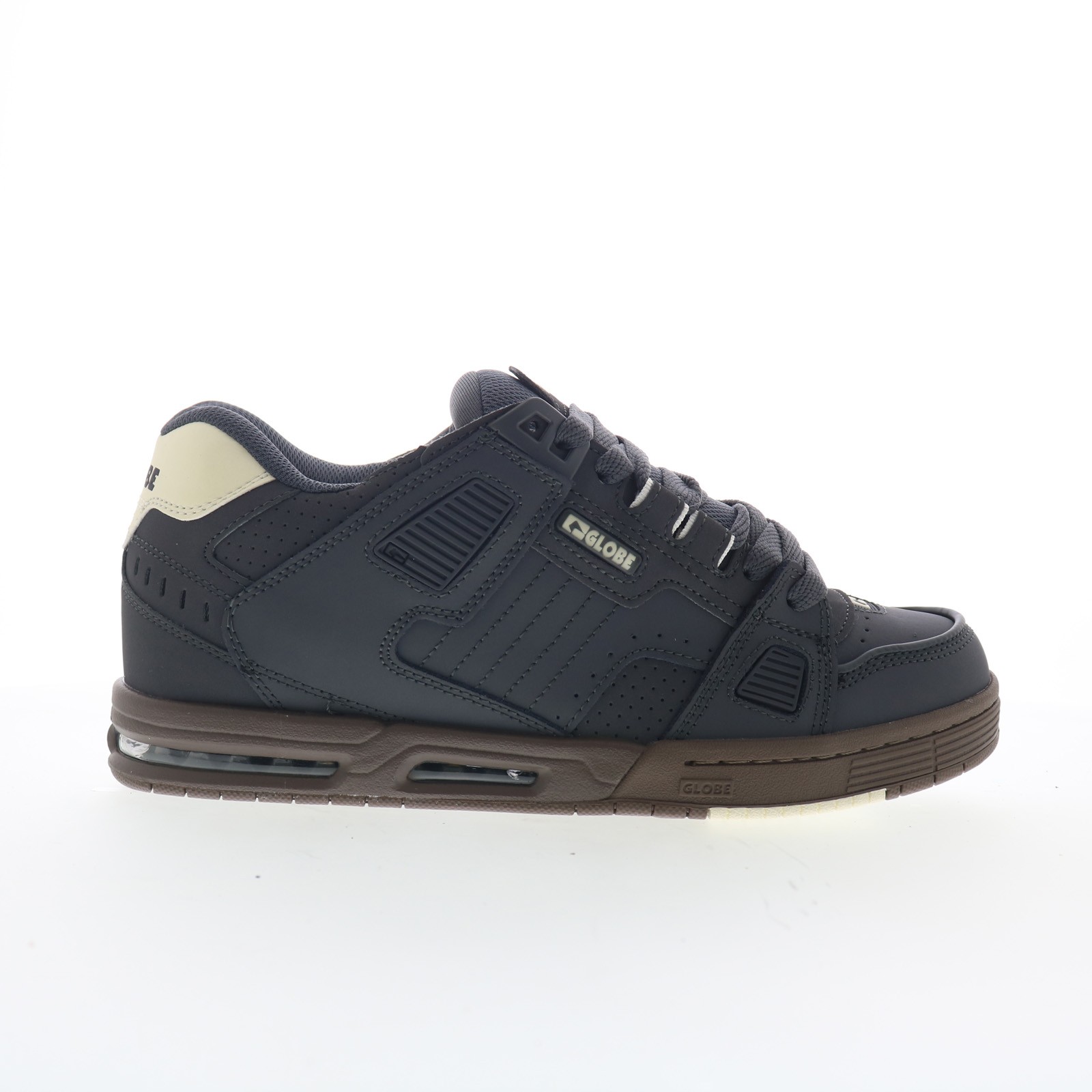 Globe Sabre GBSABR Mens Gray Leather Lace Up Lifestyle Sneakers Shoes