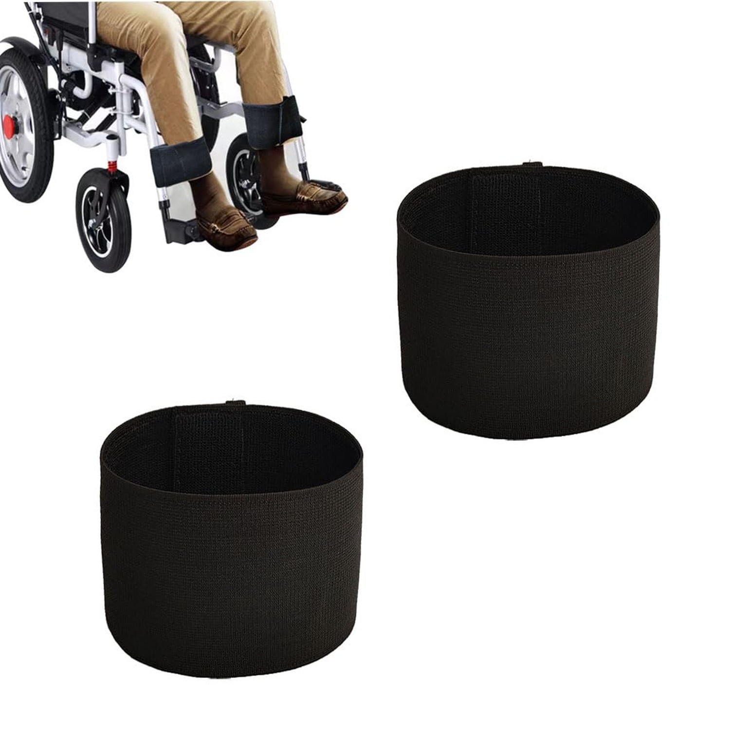 Wheelchair Leg Straps, Restraint Footrest for Wheelchair, Wheelchair Seat Bel...
