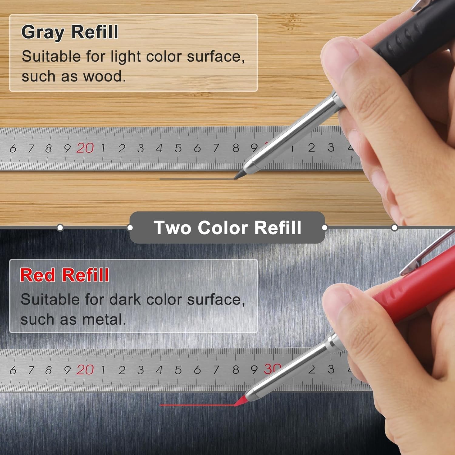 2PCS Carpenter Pencils with Sharpener Heavy Duty Woodworking Tools Mechanical...