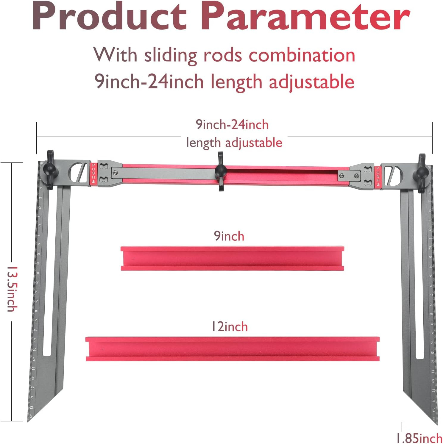 Stair Tread Template Tool – Adjustable Stair Measuring Tool for Treads and Riser