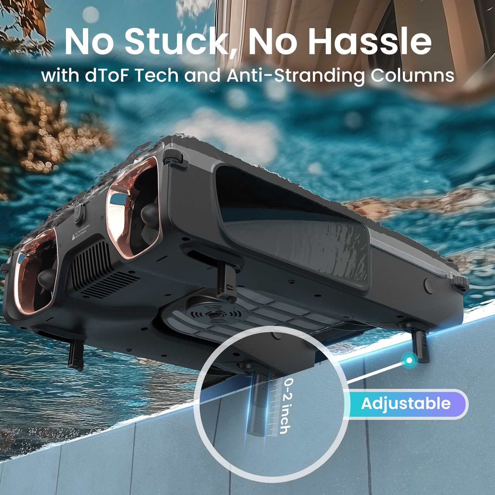 Aiper Robotic Pool Skimmer Automatic Surface Cleaner Solar Power,Surfer S2