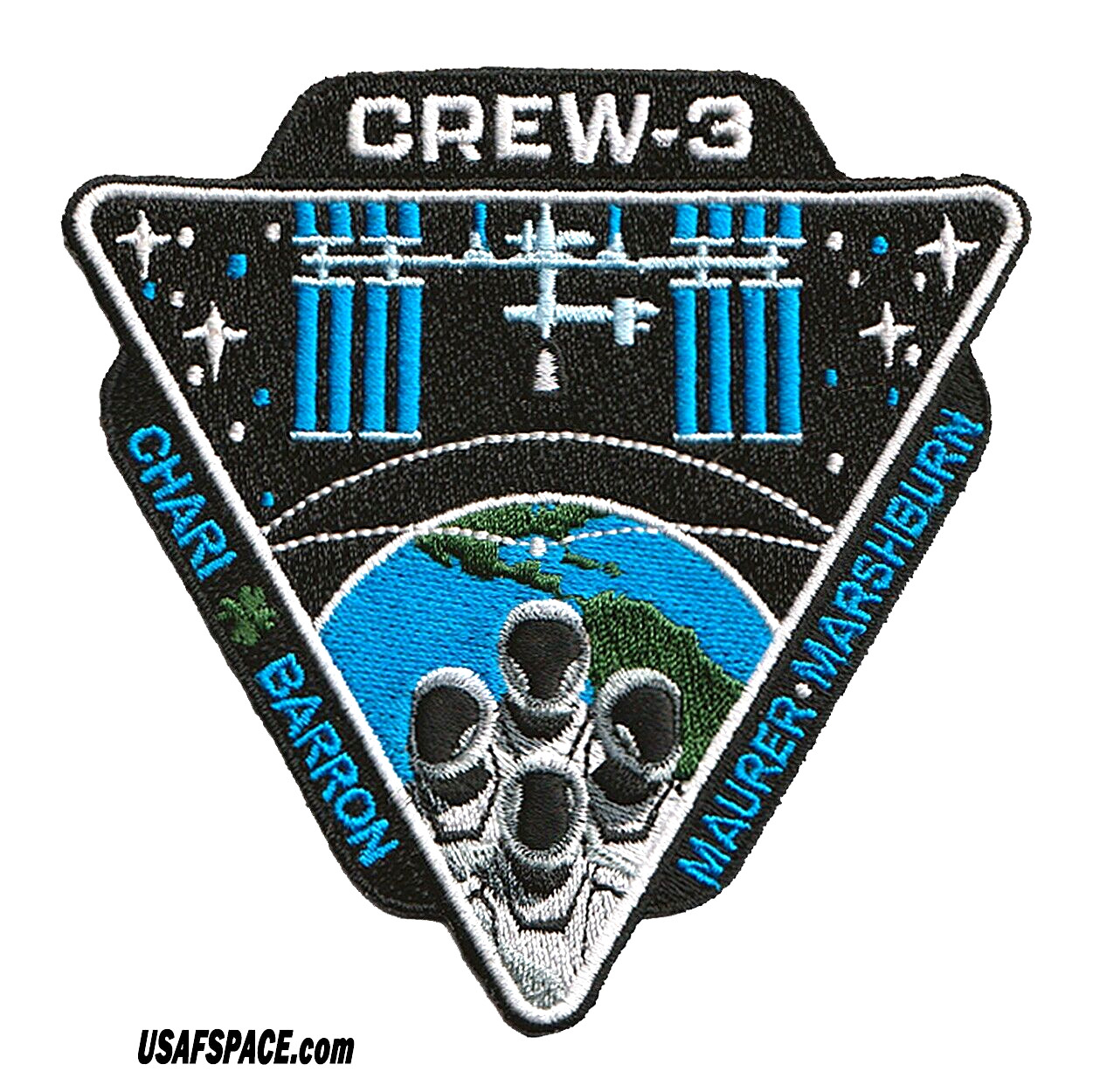Authentic CREW-3 SPACEX Falcon 9 Launch DRAGON NASA ISS Mission SPACE PATCH
