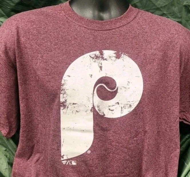 Philadelphia Phillies T-shirt Throwback PHILLIES Heather Maroon