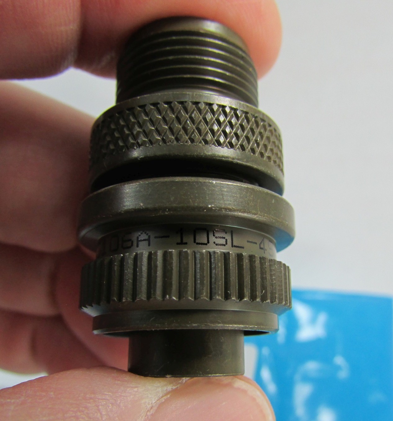 Amphenol Military Style Aluminum Female Plug Circular Connector 2-Pin Solder Cup