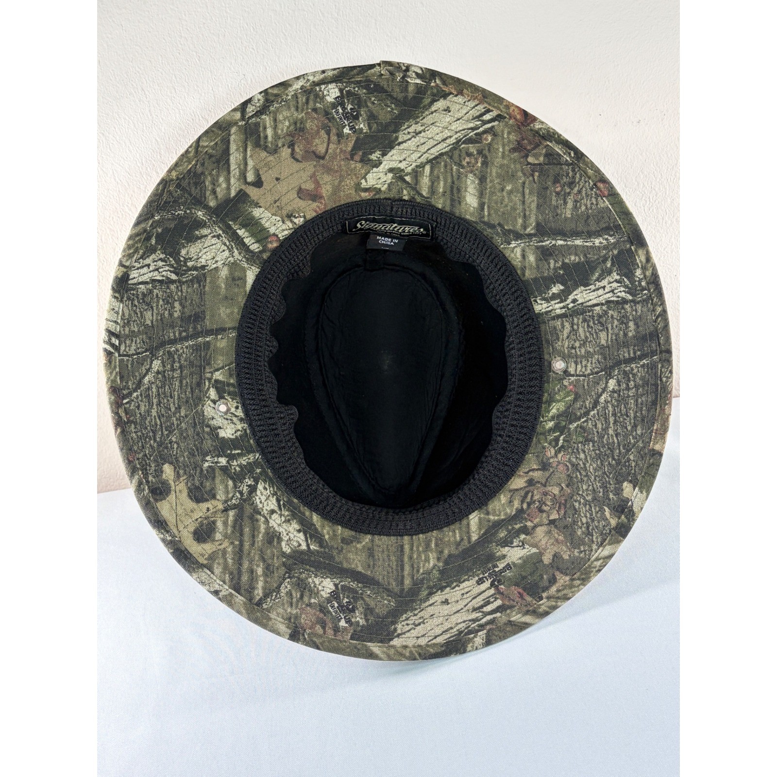 Mossy Oak Pattern Camo Safari Hat Wide Brim Size S/M Signatures Hunting