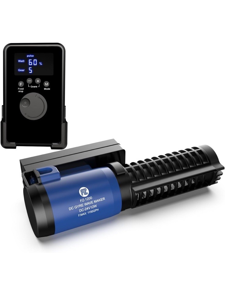 Aquarium Wave Maker, 24V DC Gyre Wavemaker with LCD Display S, Blue1 as Pic