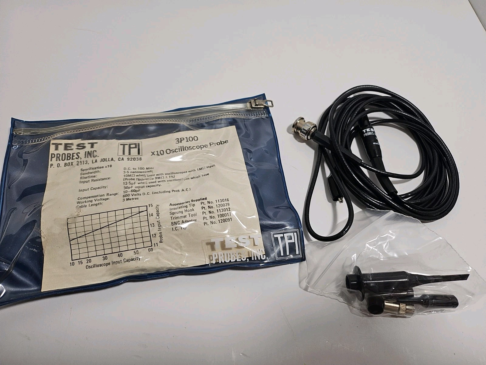 New Oscilloscope Probe Pack Test Products International TPI 3P100