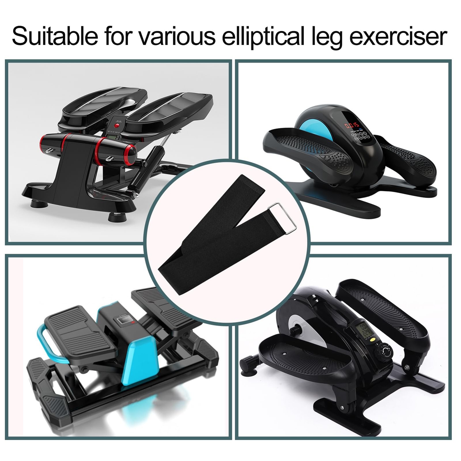 6Pk Ellipse Leg Exerciser Machine Pedal Straps for Home Fitness Physical Therapy