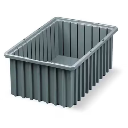 Akro-Mils 33166Grey Industrial Grade Polymer, Divider Box, Gray, 16 1/2 In L, 6